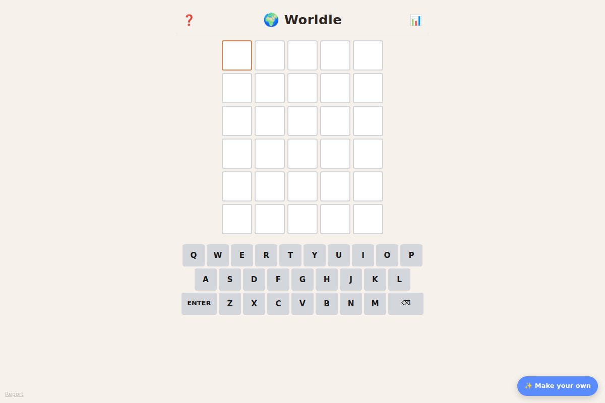 Daily word puzzle screenshot