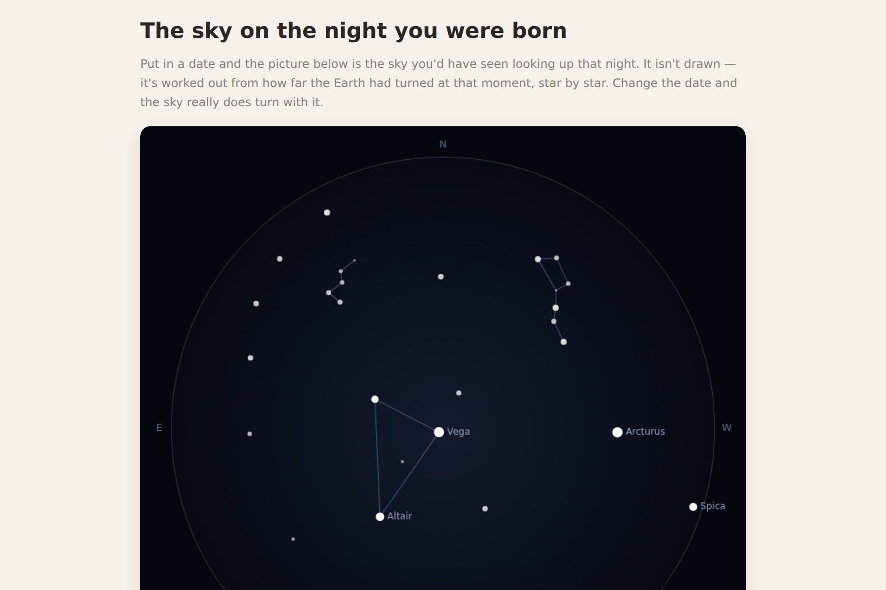 The sky that night