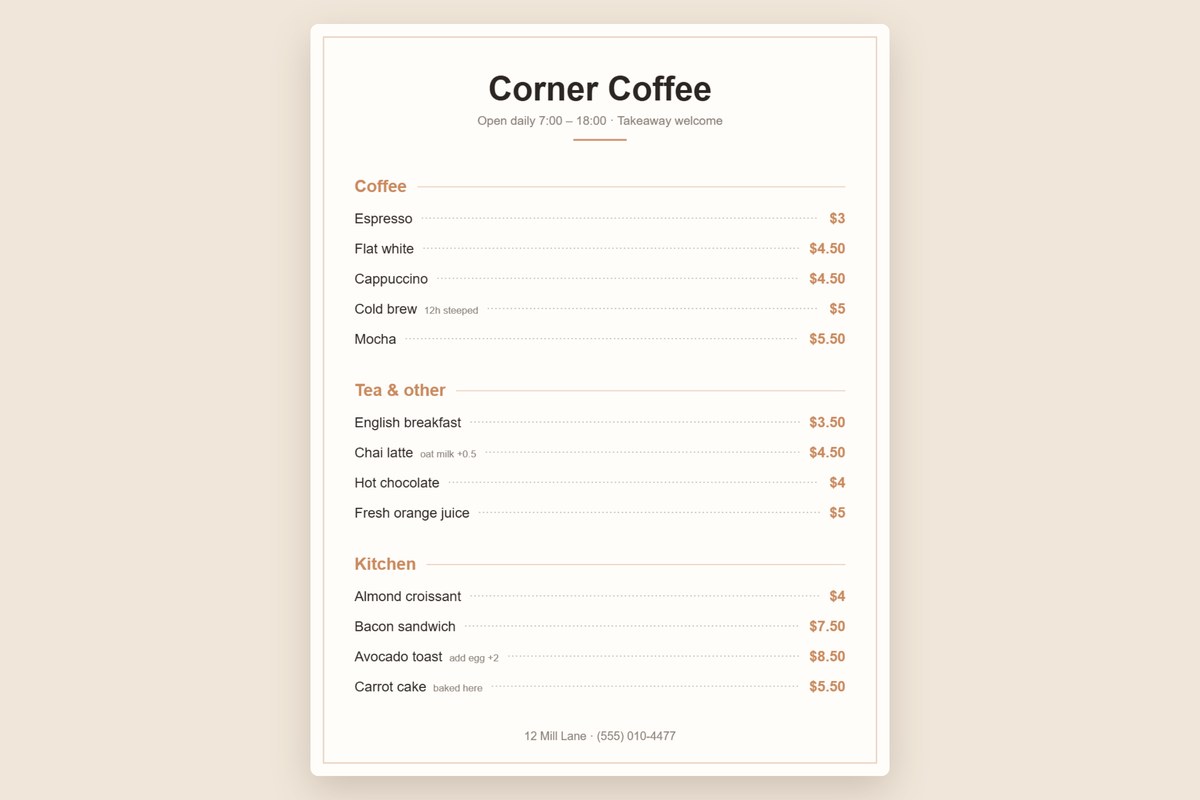 Price list