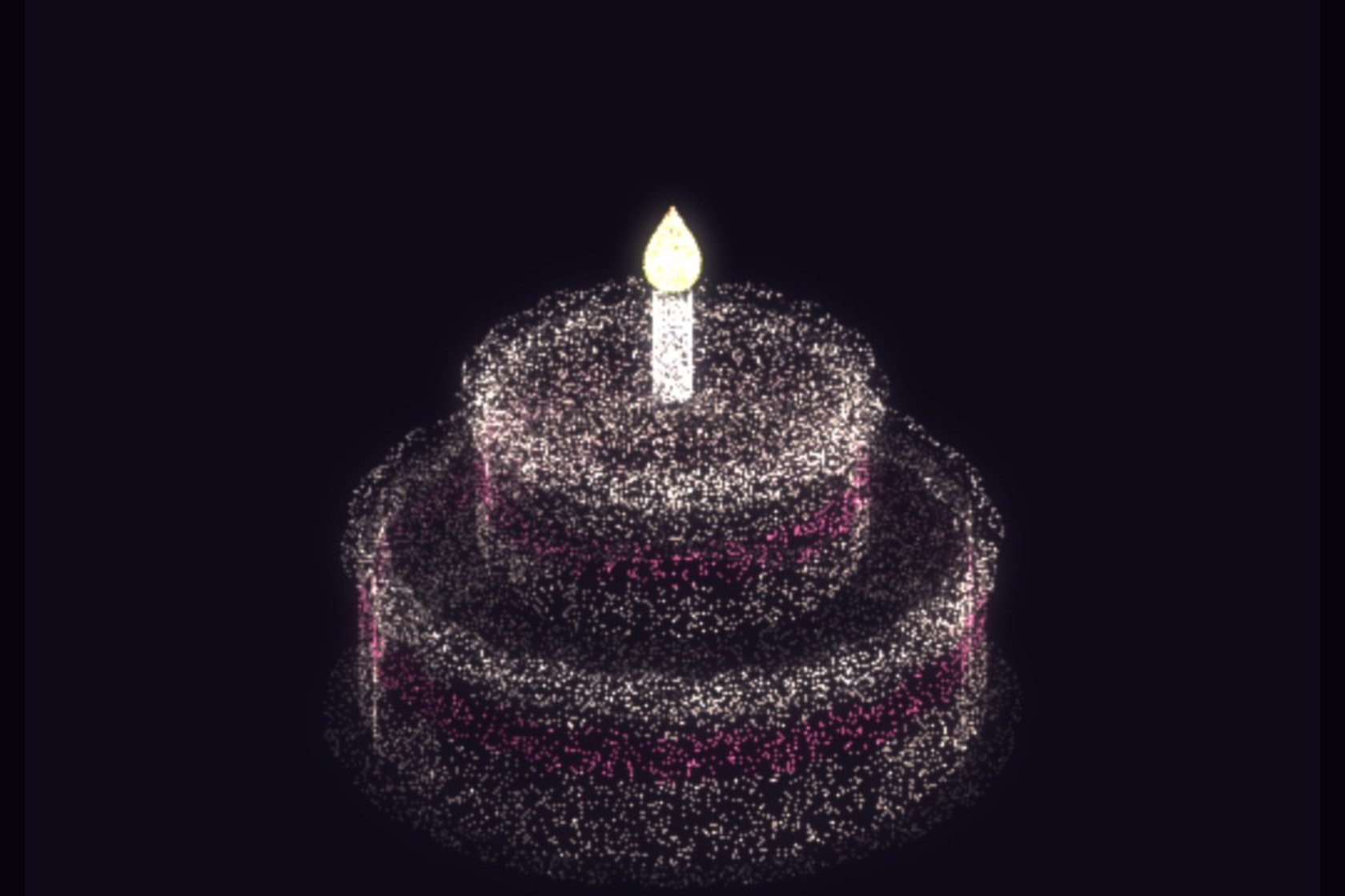 Particle birthday card